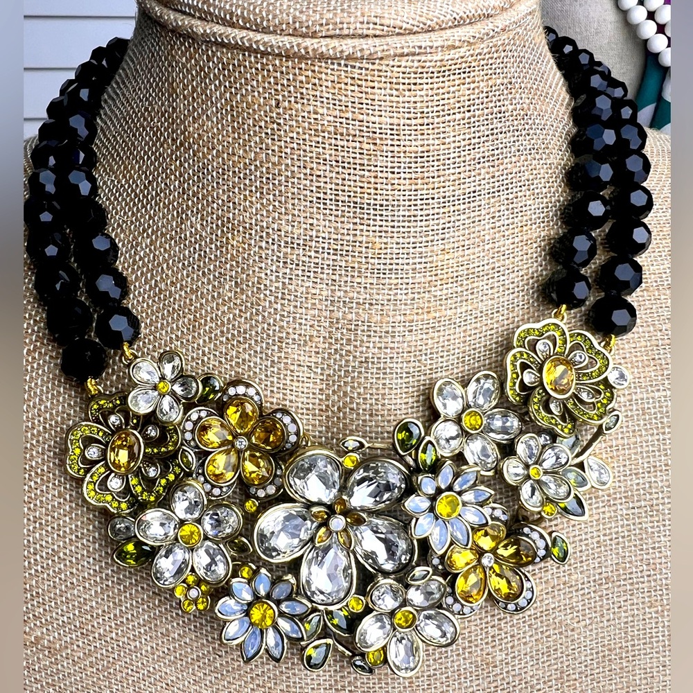 Heidi Daus “Flower Show”Statement Necklace With Swarovski Crystals